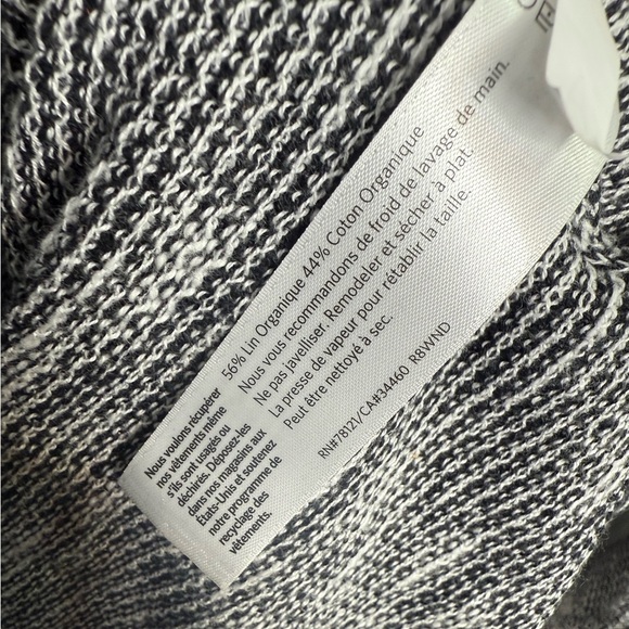 Eileen Fisher Linen Blend Contrast Long Sleeve Top Pullover Sweater W1042 Sz L - Picture 7 of 10